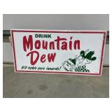 Metal Sign "Mt Dew" 29"x14"