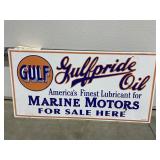 Metal Sign "Gulf Oil" 28"x14"