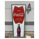 Metal Sign "Coca Cola" 10"x28"