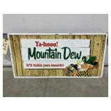 Metal Sign "Mt Dew" 29"x14"