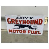 Metal Sign "Greyhound Motor Fuel" 29"x15"