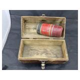 Wood Lunch Box w/Thermos