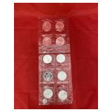 10pc - Canada Maple Leaf Silver Rounds