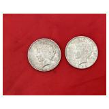 2pc - Peace Dollars - 1922 & 1923