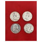 4pc - Franklin Half Dollars