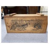 Vintage Wooden Box w/Gun Cleaning Supplies