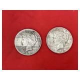 2pc - Peace Dollars - 1922 & 1923