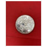 Merry Christmas 1992 Silver Round