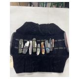 Knife Case w/9 Pocket Knives