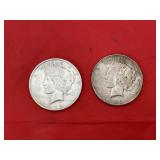 2pc - Peace Dollars - 1922 & 1923