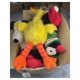 Box of Assorted Plush Toys