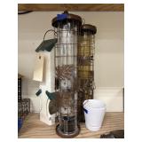 4 - Assorted Bird Feeders & Small Flower Pot