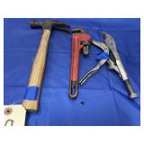 Vise Grip - Pipe Wrench - Hammer