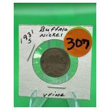 1931-S Buffalo Nickel Very Fine