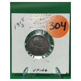 1918-D Lincoln Wheat Cent Very Fine