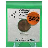 1955-S Uncirculated Lincoln Wheat Cent