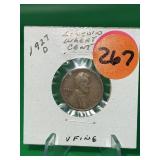 1927-D Lincoln Wheat Cent Very Fine