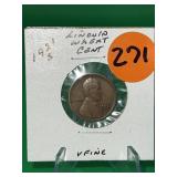1921-S Lincoln Wheat Cent Very Fine