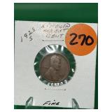 1925-S Lincoln Wheat Cent V Fine