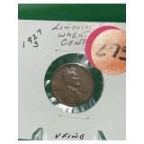1927-S Lincoln Wheat Cent Very Fine