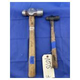 2 - Assorted Ball Peen Hammers
