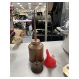 2 - Rat Tail Oil Can w/Funnel