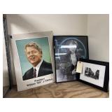 3 Pcs - Framed Prints - James Dean - Bill Clinton