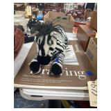 Plush Zebra & Sketch Book