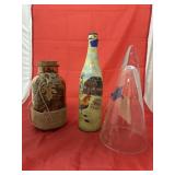 Glass Vase - Painted Bottle - Potpourri