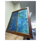 Framed Painted Window 31"L x 36"W
