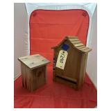 2 - Wooden Bird Houses