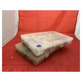 2 Plastic Divided Tackle Boxes w/Jigs & Lures