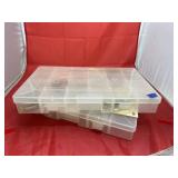 2 Plastic Divided Tackle Boxes w/Tackle