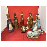 7 Pc Nativity Set Candle Holders