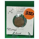 1922-D Lincoln Wheat Cent Low Mintage - Good