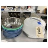 7 Pcs - Cake Carrier - Colander - Mixing Bowls