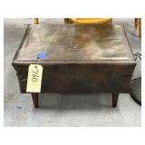 Small Leather Ottoman 21"x17"x12"