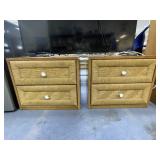 2 Pcs - 2-Drawer Side Tables 24"L x 15"W x 21"H