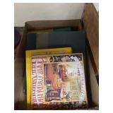 Box of Assorted Hardback Books w/Dinnerware