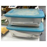 2 Pcs - Plastic Bins w/Assorted User Manuals