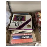 3 - Hardback Books & Stack of Vinyl Records