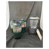 3 Propane Tanks & Battery Lantern