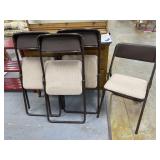 4 Pcs - Cushioned Metal Folding Chairs