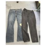 2 Pcs Denim Jeans - sz Unk