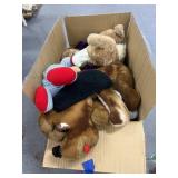 Box of Assorted Plush Toys