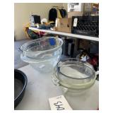 5 - Assorted Pyrex Glass Mixing Bowls