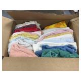 Box of Assorted Terry Cloth Wash Cloths