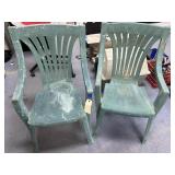 2 - Plastic Patio Chairs