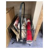 Metal Magazine Rack w/Hardback Book