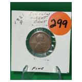 1921-P Lincoln Wheat Cent Fine